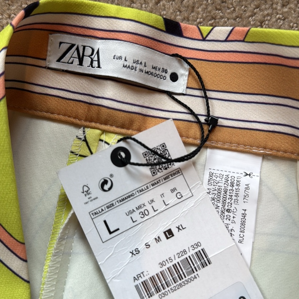 Zara Printed High‎ Waist Shorts - Picture 15 of 17